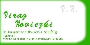 virag noviczki business card